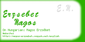 erzsebet magos business card